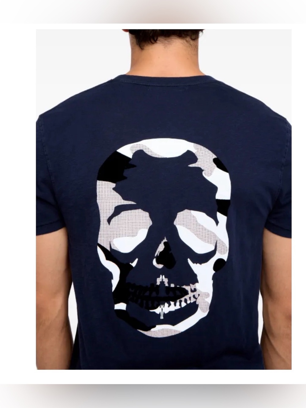 Zadig & Voltaire Stockholm Coton Flamme Skull Print T-Shirt , XL